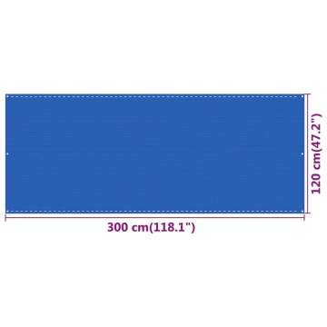 Balcony Screen Blue 120x300 cm - Privacy & Style | HipoMarket