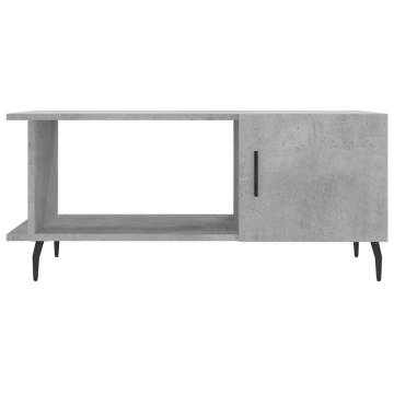 Stylish Concrete Grey Coffee Table - 90x50x40 cm | HipoMarket