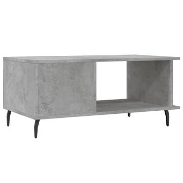 Stylish Concrete Grey Coffee Table - 90x50x40 cm | HipoMarket