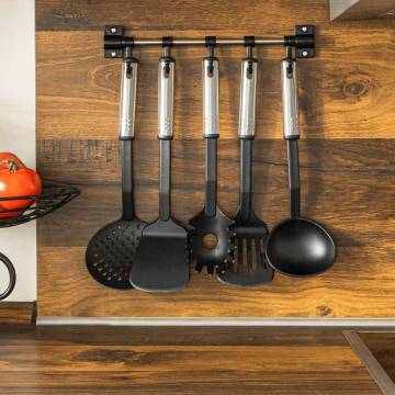 HI 6 Piece Kitchen Tool Set - Black & Silver | HipoMarket UK