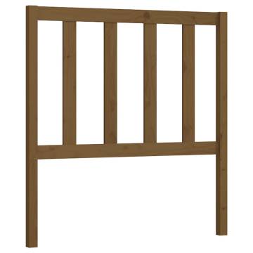 Stylish Honey Brown Bed Headboard - Solid Pine Wood 96x4x100 cm