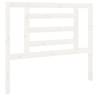 Stylish White Bed Headboard - Solid Pine Wood 106x4x100 cm