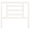 Stylish White Bed Headboard - Solid Pine Wood 106x4x100 cm