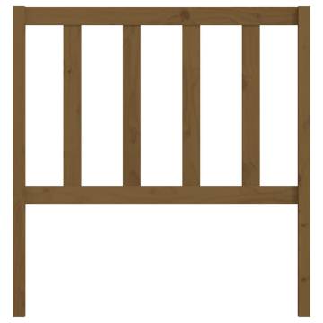 Stylish Honey Brown Bed Headboard - Solid Pine Wood 96x4x100 cm