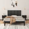 Elegant Black Wall Headboard - Solid Pine Wood 156 cm