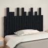 Elegant Black Wall Headboard - 108x3x80 cm Solid Pine Wood