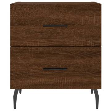 Stylish Brown Oak Bedside Cabinets - 2 pcs | Hipo Market