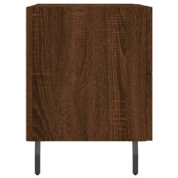 Stylish Brown Oak Bedside Cabinets - 2 pcs | Hipo Market