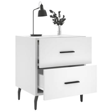 Modern White Bedside Cabinets 2 pcs - Stylish Storage Solution