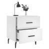 Modern White Bedside Cabinets 2 pcs - Stylish Storage Solution