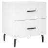 Modern White Bedside Cabinets 2 pcs - Stylish Storage Solution