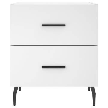 Modern White Bedside Cabinets 2 pcs - Stylish Storage Solution