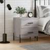 Bedside Cabinet Grey Sonoma 40x35x47.5 cm Engineered Wood Colour grey sonoma Quantity in Package 1 