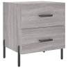 Stylish Grey Sonoma Bedside Cabinet - 40x35x47.5 cm