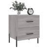 Stylish Grey Sonoma Bedside Cabinet - 40x35x47.5 cm