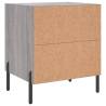 Stylish Grey Sonoma Bedside Cabinet - 40x35x47.5 cm