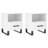 Stylish White Bedside Cabinets - 2 pcs 40x35x47.5 cm