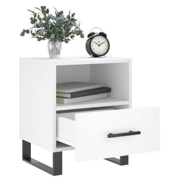 Stylish White Bedside Cabinets - 2 pcs 40x35x47.5 cm