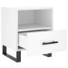 Stylish White Bedside Cabinets - 2 pcs 40x35x47.5 cm