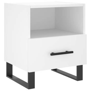 Stylish White Bedside Cabinets - 2 pcs 40x35x47.5 cm