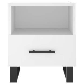 Stylish White Bedside Cabinets - 2 pcs 40x35x47.5 cm