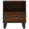 Stylish Brown Oak Bedside Cabinet - 40x35x47.5 cm