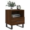 Stylish Brown Oak Bedside Cabinet - 40x35x47.5 cm