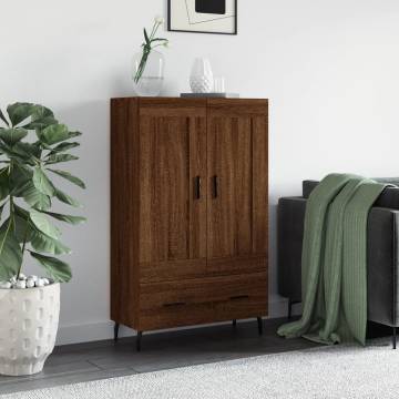 Elegant Highboard in Brown Oak - Stylish Storage Solution