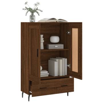 Elegant Highboard in Brown Oak - Stylish Storage Solution