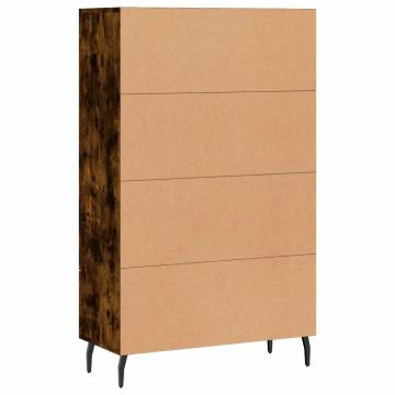 Stylish Highboard in Smoked Oak | 69.5x31x115 cm