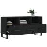 Stylish Black TV Cabinet 102x36x50 cm - Engineered Wood