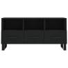 Stylish Black TV Cabinet 102x36x50 cm - Engineered Wood