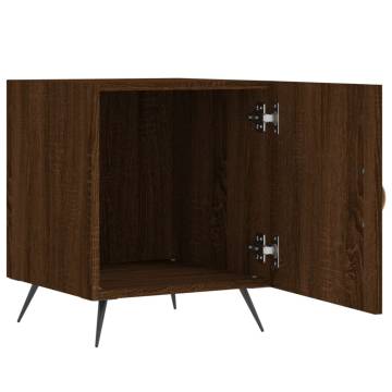 Stylish Brown Oak Bedside Cabinet - 40x40x50 cm | HipoMarket