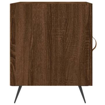 Stylish Brown Oak Bedside Cabinet - 40x40x50 cm | HipoMarket