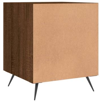 Stylish Brown Oak Bedside Cabinet - 40x40x50 cm | HipoMarket