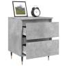 Concrete Grey Bedside Cabinets - 2 pcs, 40x35x50 cm | HipoMarket