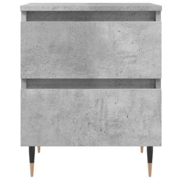 Concrete Grey Bedside Cabinets - 2 pcs, 40x35x50 cm | HipoMarket