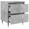 Concrete Grey Bedside Cabinets - 2 pcs, 40x35x50 cm | HipoMarket