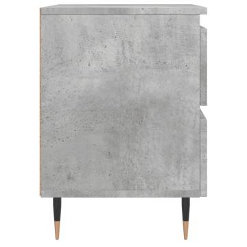 Concrete Grey Bedside Cabinets - 2 pcs, 40x35x50 cm | HipoMarket