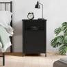 Bedside Cabinet Black 40x42x60 cm Engineered Wood Colour black Quantity in Package 1 