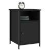 Elegant Black Bedside Cabinet - Engineered Wood 40x42x60 cm