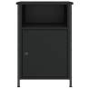 Elegant Black Bedside Cabinet - Engineered Wood 40x42x60 cm