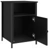 Elegant Black Bedside Cabinet - Engineered Wood 40x42x60 cm