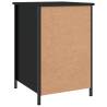 Elegant Black Bedside Cabinet - Engineered Wood 40x42x60 cm