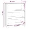 Solid Wood Pine Book Cabinet 80x35x97 cm | Hipomarket UK