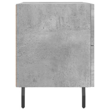 Concrete Grey Bedside Cabinet - Stylish & Durable 40x35 cm