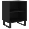 Elegant Black Bedside Cabinet | 40x30x50 cm Engineered Wood