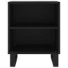 Elegant Black Bedside Cabinet | 40x30x50 cm Engineered Wood