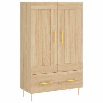 Stylish Highboard Sonoma Oak - Durable Engineered Wood | HipoMarket