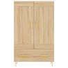 Stylish Highboard Sonoma Oak - Durable Engineered Wood | HipoMarket